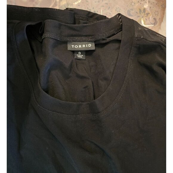 Sheer Black Torrid Bell Sleeve Top For Women goth whimsygoth y2k - Picture 5 of 8